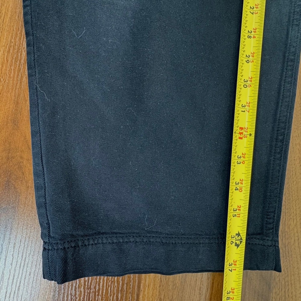 COS Black Wide Leg Cropped Pants Elastic Waist Lagenlook Lyocell Cotton‎ Size L - Picture 12 of 13